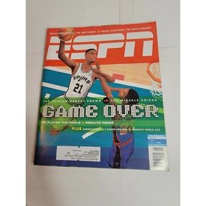 Vintage Sports Magazine ESPN Spurs vs Knicks Tim Duncan Game‎ Over Finals VTG